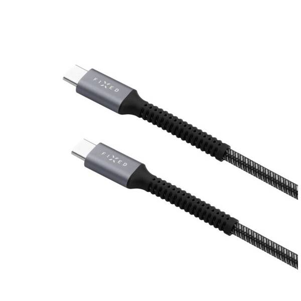 KABEL PRZEWÓD USB-C/USB-C FIXED ARMOR PD, 1,2 M USB 2.0 240 W SZARY