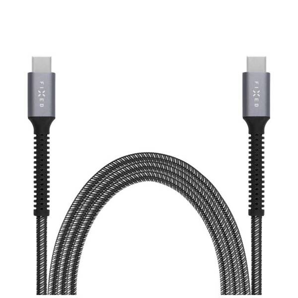 KABEL PRZEWÓD USB-C/USB-C FIXED ARMOR PD, 1,2 M USB 2.0 240 W SZARY