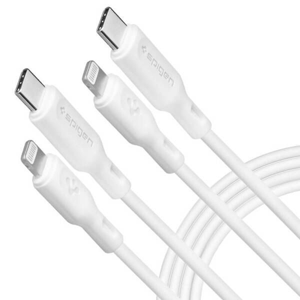 KABEL USB-C - LIGHTING SPIGEN DURASYNC MFI CABLE 2 SZT 100 CM BIAŁY