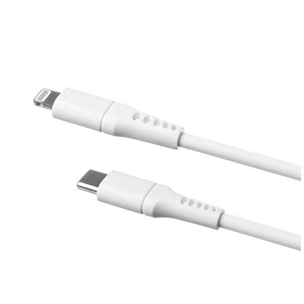 KABEL USB-C/LIGHTNING FIXED LIQUID SILICONE PD 0,5 M MFI BIAŁY