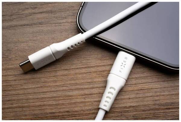 KABEL USB-C/LIGHTNING FIXED LIQUID SILICONE PD 0,5 M MFI BIAŁY