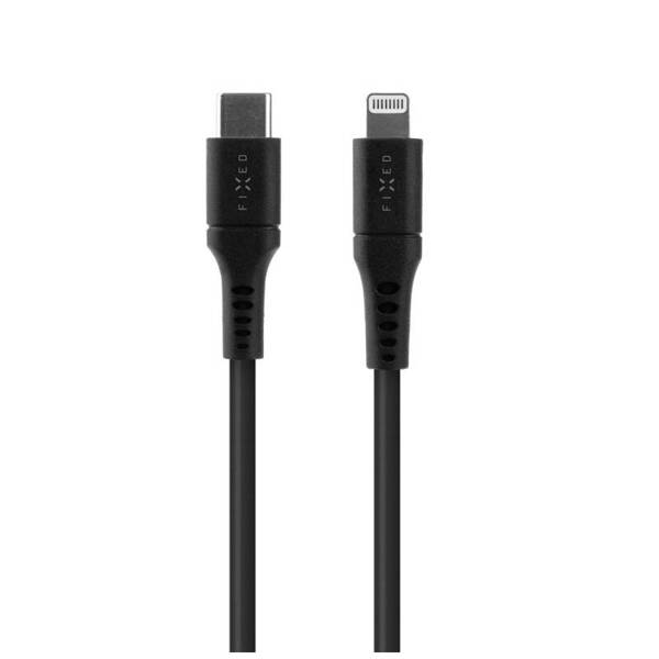 KABEL USB-C/LIGHTNING FIXED LIQUID SILICONE PD 0,5 M MFI CZARNY