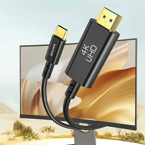 KABEL USB-C NA HDMI AWEI CL-212T 4K 30HZ CZARNY