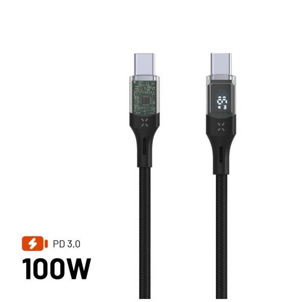 KABEL USB-C/USB-C FIXED PD 2M USB 2.0 100W CZARNY