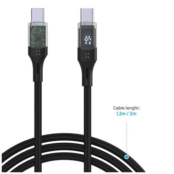 KABEL USB-C/USB-C FIXED PD 2M USB 2.0 100W CZARNY