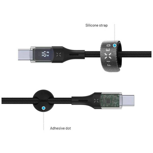 KABEL USB-C/USB-C FIXED PD 2M USB 2.0 100W CZARNY