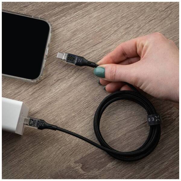 KABEL USB-C/USB-C FIXED PD 2M USB 2.0 100W CZARNY