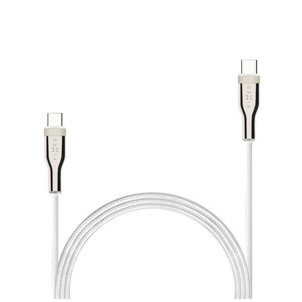 KABEL USB-C/USB-C W OPLOCIE FIXED PD 0,5M USB 2.0 100W BIAŁY