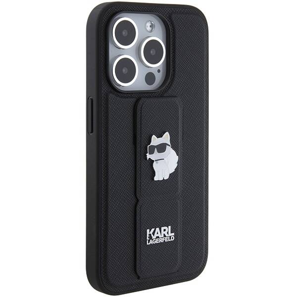 KARL LAGERFERD ETUI GRIPSTAND SAFFIANO CHOUPETTE PIN do iPhone 15 Pro 