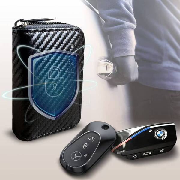 KLATKA FARADAYA TECH-PROTECT KLR300 POUCH KEYLESS RFID CASE CARBON