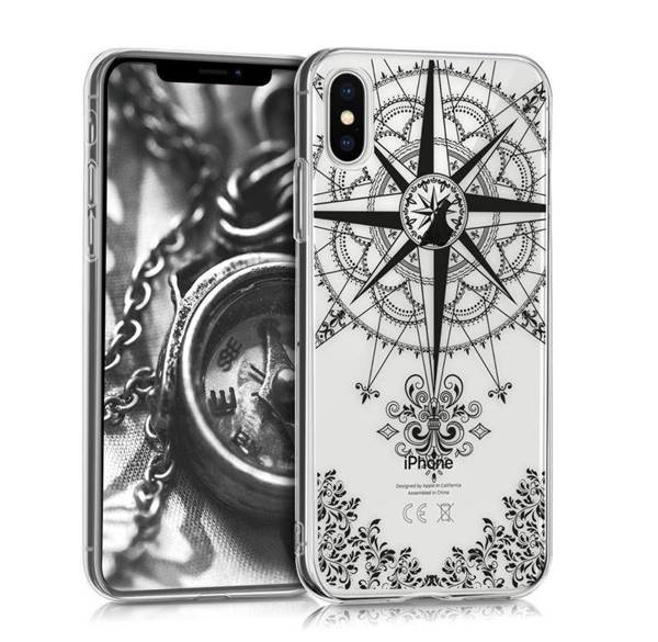 KWM ETUI DO APPLE IPHONE X CRYSTAL TPU COMPASS BLACK