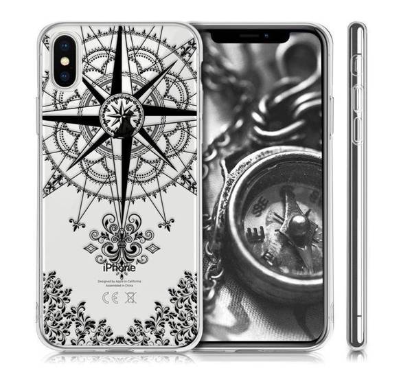 KWM ETUI DO APPLE IPHONE X CRYSTAL TPU COMPASS BLACK