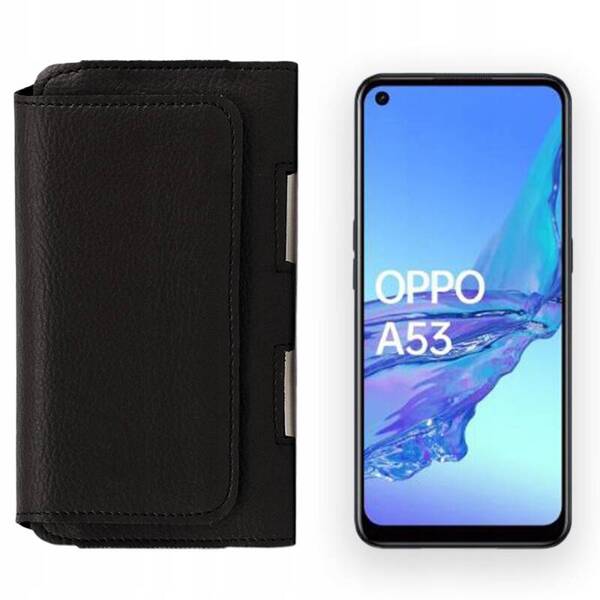 Kabura skórzana LEO do Oppo A53 czarna