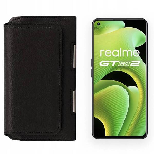 Kabura skórzana LEO do Realme GT Neo 2 czarna