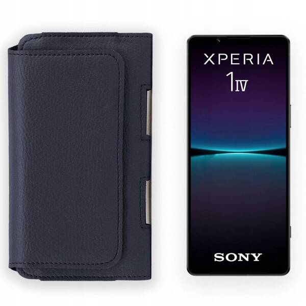 Kabura skórzana LEO do Sony Xperia 1 IV niebieska