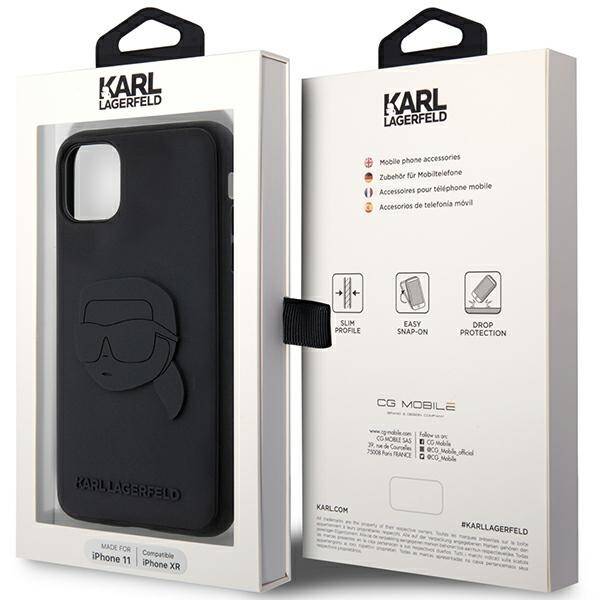 Karl Lagerfeld 3D Karl's | Etui do iPhone 11 - BLACK