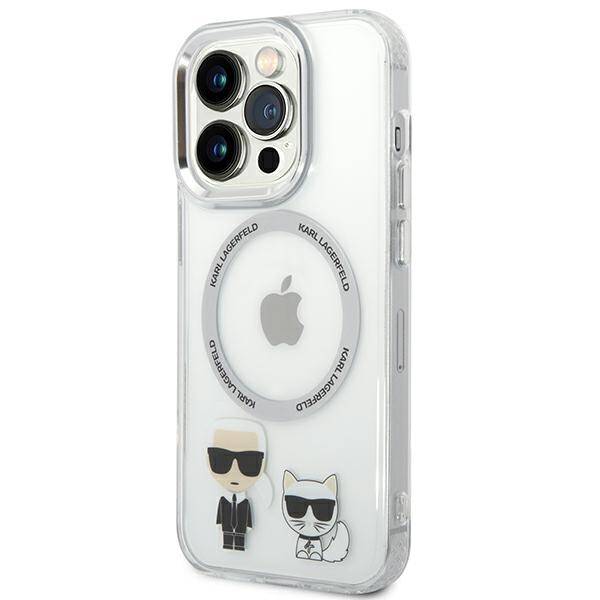 Karl Lagerfeld Choupette Aluminium MagSafe | Etui do iPhone 14 Pro - TRANSPARENT