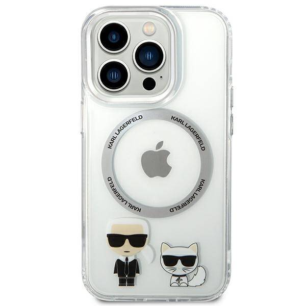 Karl Lagerfeld Choupette Aluminium MagSafe | Etui do iPhone 14 Pro - TRANSPARENT