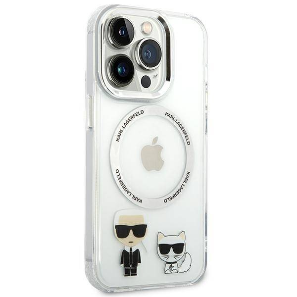 Karl Lagerfeld Choupette Aluminium MagSafe | Etui do iPhone 14 Pro - TRANSPARENT