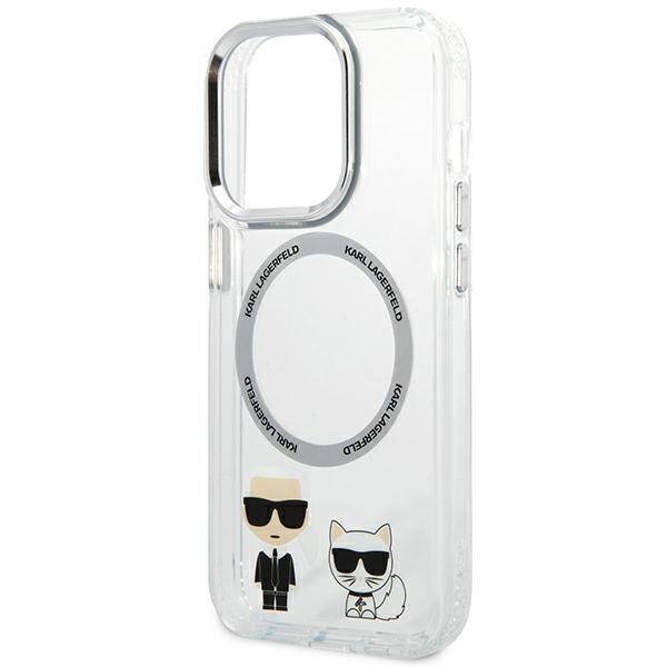 Karl Lagerfeld Choupette Aluminium MagSafe | Etui do iPhone 14 Pro - TRANSPARENT