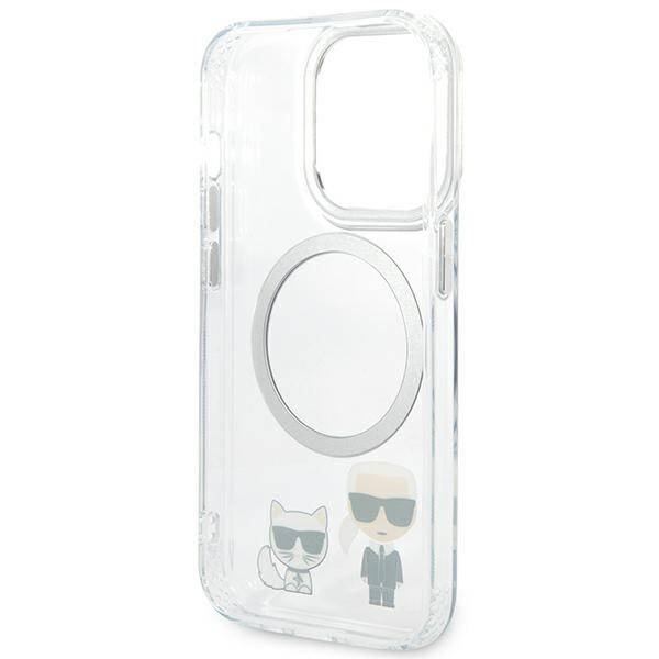 Karl Lagerfeld Choupette Aluminium MagSafe | Etui do iPhone 14 Pro - TRANSPARENT