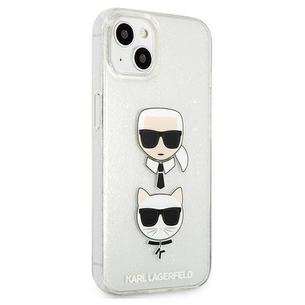 Karl Lagerfeld Choupette Glitter | Etui do iPhone 13 Mini - SILVER