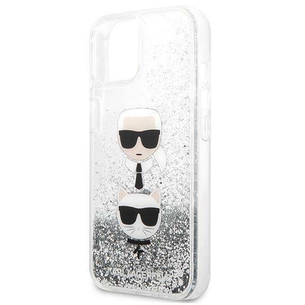 Karl Lagerfeld Choupette Glitter | Etui do iPhone 13 Mini - SILVER