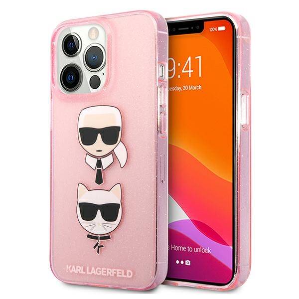 Karl Lagerfeld Choupette Glitter | Etui do iPhone 13 Pro - PINK