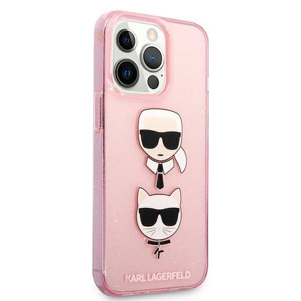 Karl Lagerfeld Choupette Glitter | Etui do iPhone 13 Pro - PINK