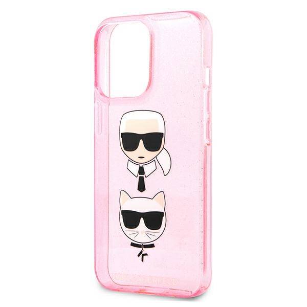 Karl Lagerfeld Choupette Glitter | Etui do iPhone 13 Pro - PINK