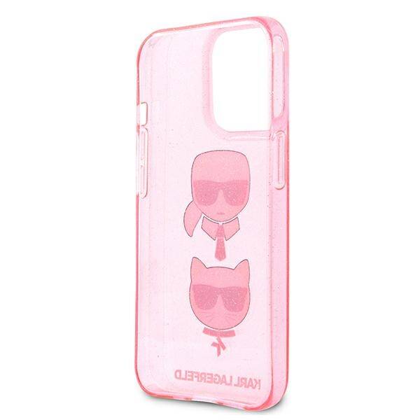 Karl Lagerfeld Choupette Glitter | Etui do iPhone 13 Pro - PINK