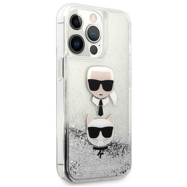 Karl Lagerfeld Choupette Glitter | Etui do iPhone 13 Pro - SILVER