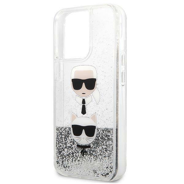 Karl Lagerfeld Choupette Glitter | Etui do iPhone 13 Pro - SILVER