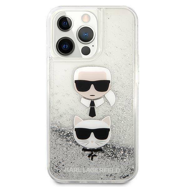 Karl Lagerfeld Choupette Glitter | Etui do iPhone 13 Pro - SILVER