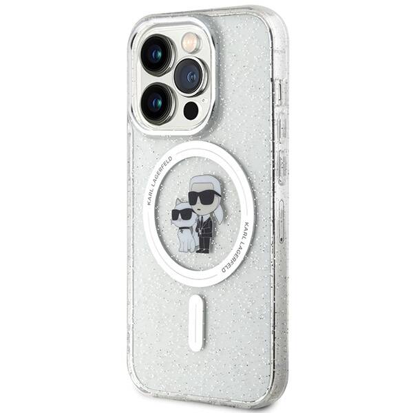 Karl Lagerfeld Choupette Glitter MagSafe | Etui do iPhone 15 Pro Max - TRANSPARENT