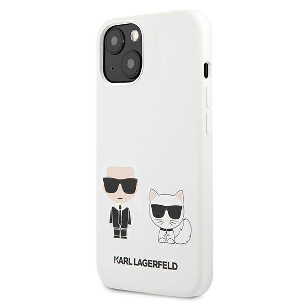 Karl Lagerfeld & Choupette Silicone | Etui do iPhone 13 Mini - WHITE