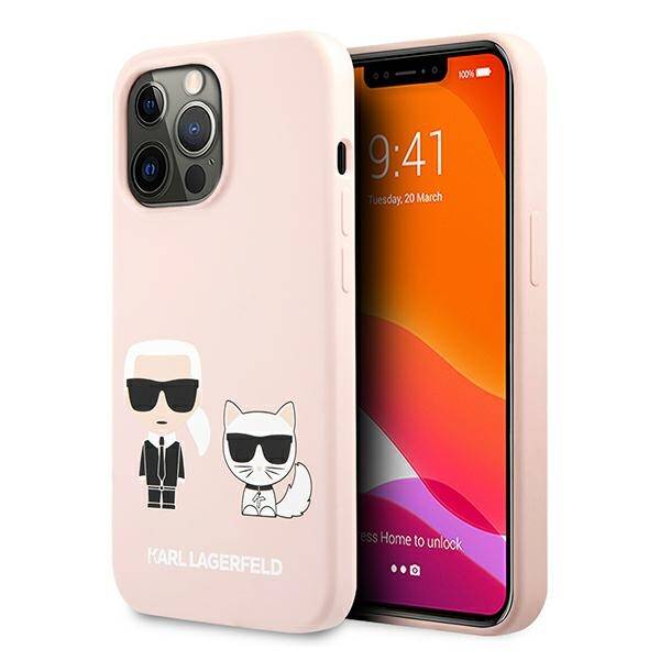 Karl Lagerfeld Choupette Silicone | Etui do iPhone 13 Pro - LIGHT PINK