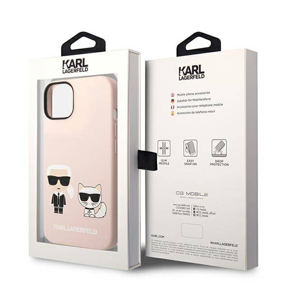 Karl Lagerfeld Choupette Silicone MagSafe | Etui do iPhone 14 Plus - PINK