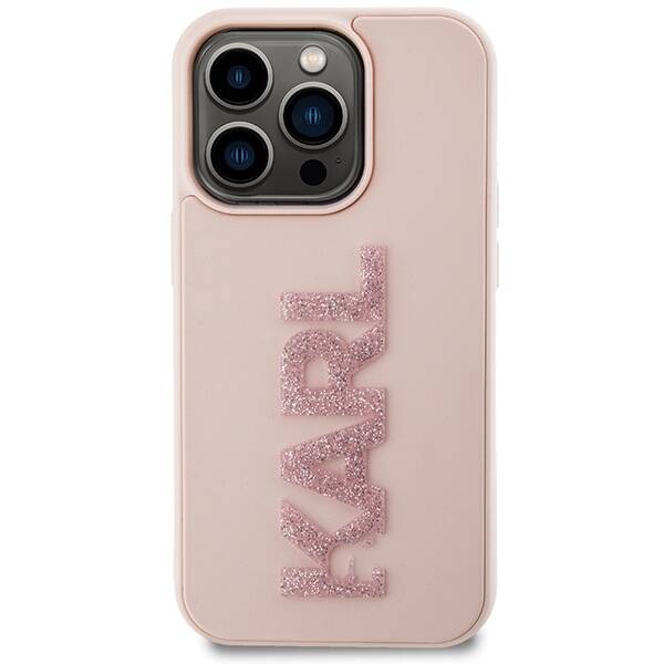 Karl Lagerfeld ETUI 3D RUBBER GLITTER LOGO do iPhone 15 Pro Max