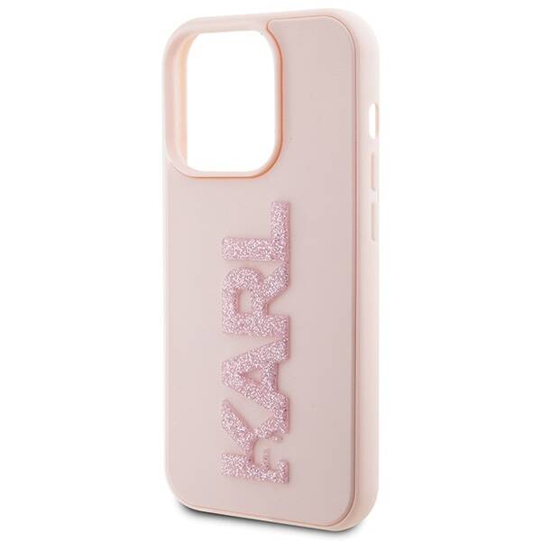 Karl Lagerfeld ETUI 3D RUBBER GLITTER LOGO do iPhone 15 Pro Max