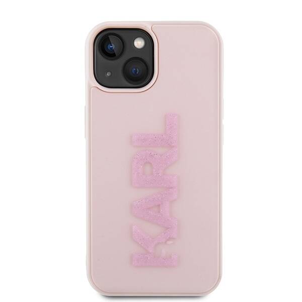 Karl Lagerfeld ETUI 3D Rubber Glitter Logo do iPhone 15 Plus / 14 Plus