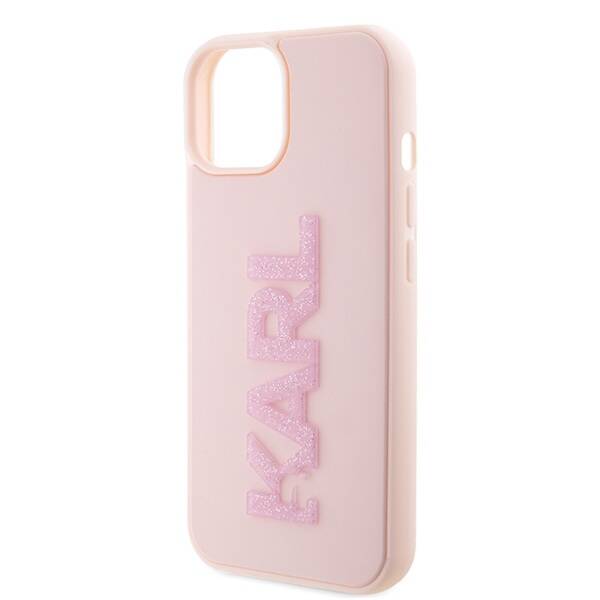 Karl Lagerfeld ETUI 3D Rubber Glitter Logo do iPhone 15 Plus / 14 Plus