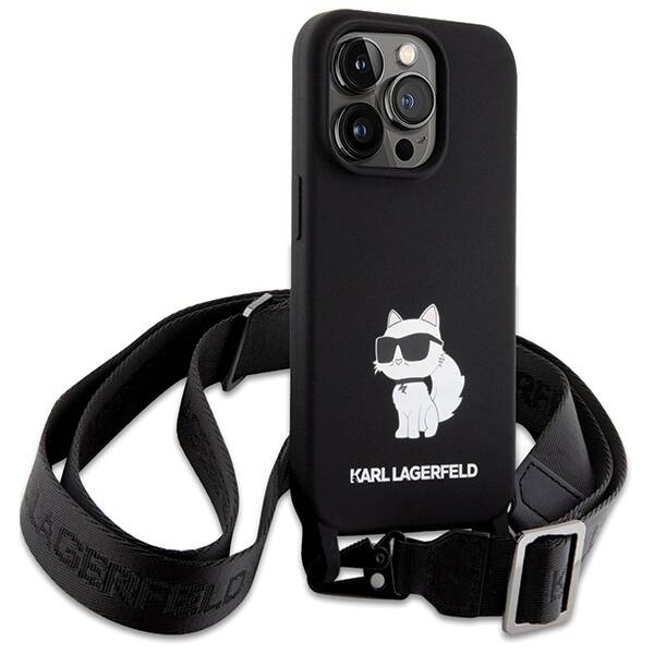 Karl Lagerfeld ETUI CROSSBODY SILICONE CHOUPETTE do iPhone 15 Pro Max