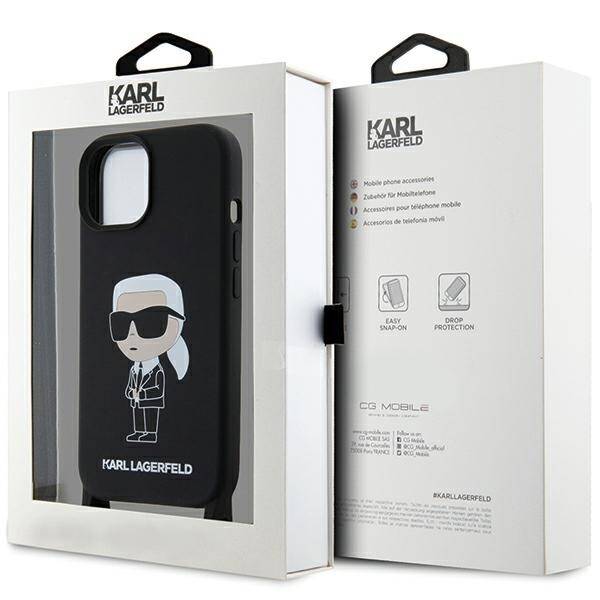 Karl Lagerfeld ETUI CROSSBODY SILICONE IKONIK do iPhone 15 / 14 / 13