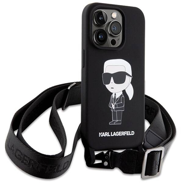 Karl Lagerfeld ETUI  CROSSBODY SILICONE IKONIK do iPhone 15 Pro Max