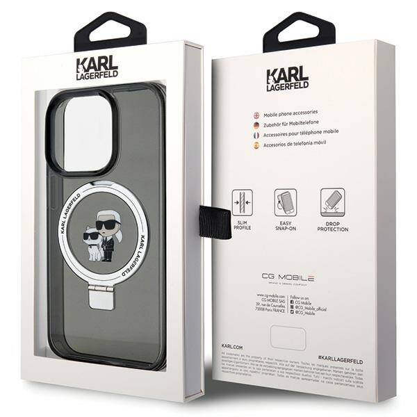 Karl Lagerfeld ETUI RING STAND KARL&CHOUPETTE MAGSAFE do iPhone 15 Pro Max