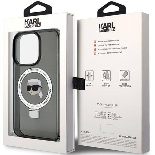 Karl Lagerfeld ETUI RING STAND KARL HEAD MAGSAFE do iPhone 15 Pro