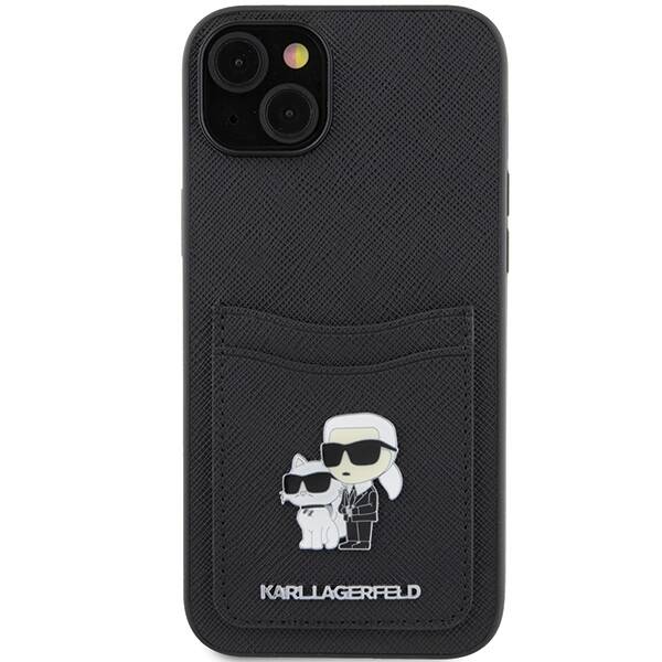 Karl Lagerfeld ETUI SAFFIANO CARDSLOT KARL&CHOUPETTE METAL LOGO do iPhone 15 / 14 / 13