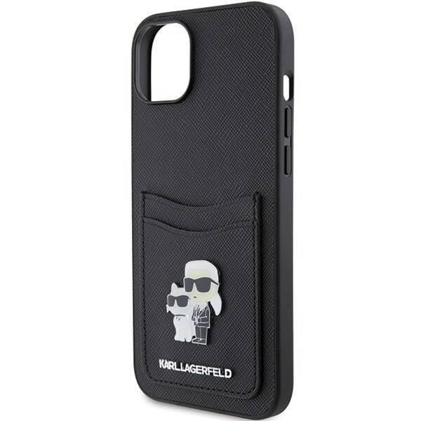 Karl Lagerfeld ETUI SAFFIANO CARDSLOT KARL&CHOUPETTE METAL LOGO do iPhone 15 / 14 / 13