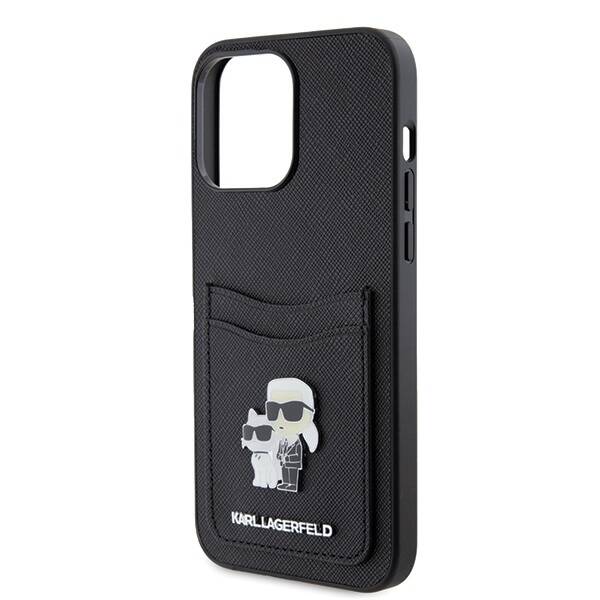 Karl Lagerfeld ETUI SAFFIANO CARDSLOT KARL&CHOUPETTE METAL LOGO do iPhone 15 Pro Max